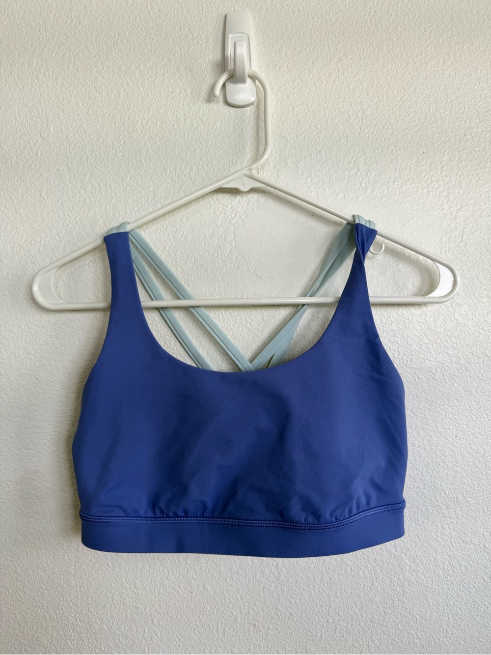 lululemon athletica Blue Sports Bralette with Light Blue Straps